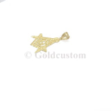 Medaillon Free Mason FMP-003 en or jaune diamond cut 10kt - orquebec