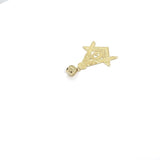 Medaillon Free Mason FMP-003 en or jaune diamond cut 10kt - orquebec