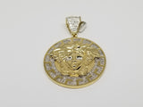 Medaillon Versace 0.35ct de diamants taille moyen en or 10 karat - orquebec