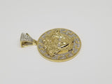 Medaillon Versace 0.35ct de diamants taille moyen en or 10 karat - orquebec