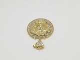 Medaillon Versace 0.35ct de diamants taille moyen en or 10 karat - orquebec