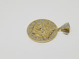 Medaillon Versace 0.35ct de diamants taille moyen en or 10 karat - orquebec