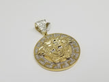 Medaillon Versace 0.35ct de diamants taille moyen en or 10 karat - orquebec