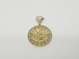 Medaillon Versace 0.35ct de diamants taille moyen en or 10 karat - orquebec