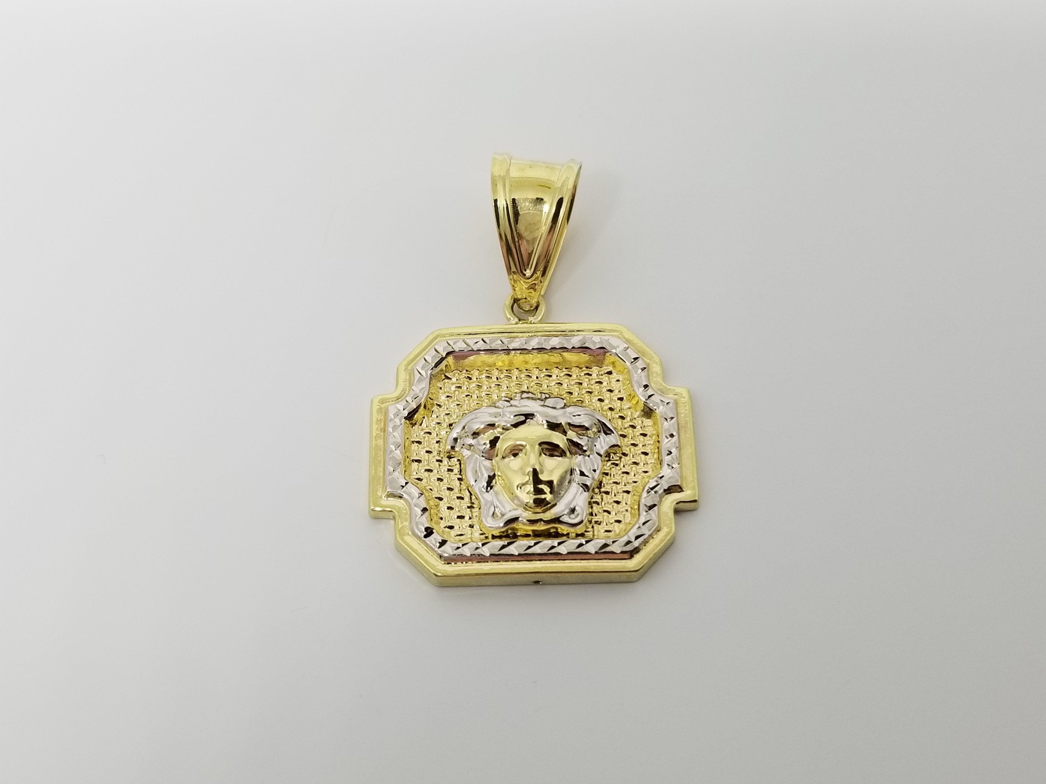 medaillon versace 2 tons en or 10 karat - orquebec