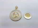 Medaillon versace en or 10 karat jumbo size - orquebec