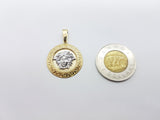 Medaillon Versace en or 10 kt face en or blanc 10 karat - orquebec