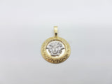 Medaillon Versace en or 10 kt face en or blanc 10 karat - orquebec