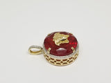 Medaillon Versace Ruby rouge 0.42 ct de Diamants en or 10 karat - orquebec