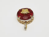 Medaillon Versace Ruby rouge 0.42 ct de Diamants en or 10 karat - orquebec