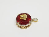 Medaillon Versace Ruby rouge 0.42 ct de Diamants en or 10 karat - orquebec