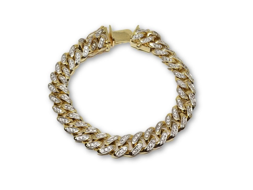 Miami cuban Link 3.00ct diamants en or 10K 10mm - orquebec