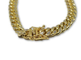 Miami Cuban Link en or 10k Coupe Diamond Cut 7mm Italienne Box Lock - orquebec