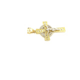 Mini Rosary Crucifix 10K Yellow Gold Pendant - orquebec