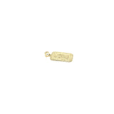 Mini Suisse Lady Fortuna on Gold Bar 10K Yellow Gold Pendant - orquebec