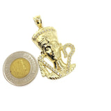 Nefertiti Queen Head 10K Yellow Gold Pendant - orquebec