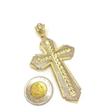 Passion Cross With Four points 10K Yellow Gold Pendant - orquebec