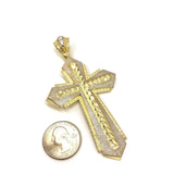 Passion Cross With Four points 10K Yellow Gold Pendant - orquebec