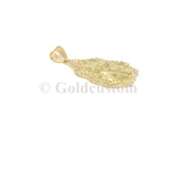 Pendatif Croco NUG-003 diamond cut crystaliser en or 10 karat - orquebec