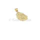 Pendatif Croco NUG-003 diamond cut crystaliser en or 10 karat - orquebec