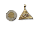 Pyramide Illuminati en or jaune 10k dos fermez - orquebec