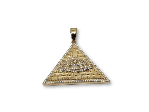 Pyramide Illuminati en or jaune 10k dos fermez - orquebec