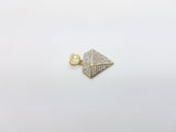 Real 10K High Polish Solid Gold Diamond Shape Men Pendant - orquebec