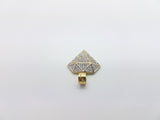 Real 10K High Polish Solid Gold Diamond Shape Men Pendant - orquebec