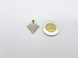 Real 10K High Polish Solid Gold Diamond Shape Men Pendant - orquebec