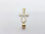 Real 10K High Polish Solid Yellow Gold Reuben Cross Pendant - orquebec