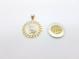 Real 10K High Polish Solid Yellow Gold Samson Pendant - orquebec