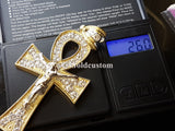 Real 10K High Polish Solid Yellow Gold Zedekiah Jumbo Cross - orquebec