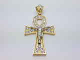 Real 10K High Polish Solid Yellow Gold Zedekiah Jumbo Cross - orquebec