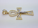 Real 10K High Polish Solid Yellow Gold Zedekiah Jumbo Cross - orquebec