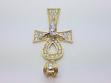 Real 10K High Polish Solid Yellow Gold Zedekiah Jumbo Cross - orquebec