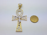 Real 10K High Polish Solid Yellow Gold Zedekiah Jumbo Cross - orquebec