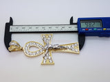 Real 10K High Polish Solid Yellow Gold Zedekiah Jumbo Cross - orquebec