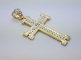 Real 10K High Polish Solid Yellow Gold Zephaniah Jumbo Cross - orquebec