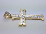 Real 10K High Polish Solid Yellow Gold Zephaniah Jumbo Cross - orquebec