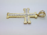 Real 10K High Polish Solid Yellow Gold Zephaniah Jumbo Cross - orquebec