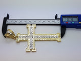 Real 10K High Polish Solid Yellow Gold Zephaniah Jumbo Cross - orquebec