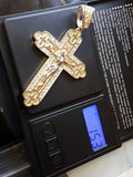 Real 10K High Polish Solid Yellow Gold Zevach Jumbo Cross - orquebec