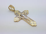 Real 10K High Polish Solid Yellow Gold Zevach Jumbo Cross - orquebec