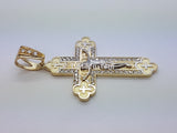 Real 10K High Polish Solid Yellow Gold Zevach Jumbo Cross - orquebec