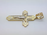 Real 10K High Polish Solid Yellow Gold Zevach Jumbo Cross - orquebec