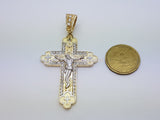 Real 10K High Polish Solid Yellow Gold Zevach Jumbo Cross - orquebec