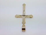 Real 10K High Polish Solid Yellow Gold Zimri Jumbo Cross - orquebec