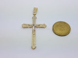 Real 10K High Polish Solid Yellow Gold Zimri Jumbo Cross - orquebec