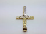 Real 10K High Polish Solid Yellow Gold Zion Jumbo Cross - orquebec