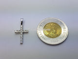 Real 10K High Polish White Gold Agatha Cross Pendant - orquebec